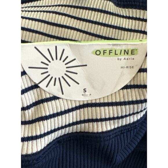 Offline By Aerie 7/8 Hi Rise Navy Blue Ribbed Legging SMALL NWT - Picture 9 of 9